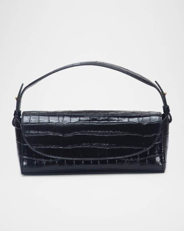 Sabrina Croc-Effect Leather Crossbody Bag